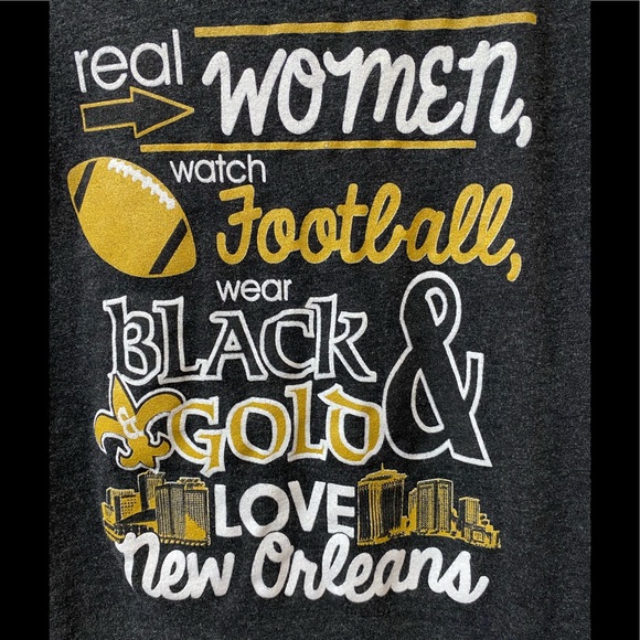 🖤💛Next Level Apparel • Saints t shirt • S • GUC - Picture 3 of 4